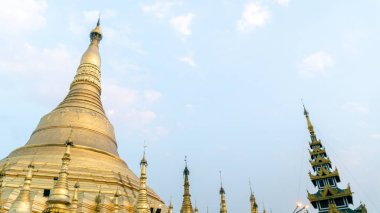 Shwedagon Pagoda geniş açı Yangon, Myanmar