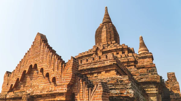 Antigo Templo Budista Bagan Brick Monastério Mianmar Antiga Cidade Pagã — Fotografia de Stock