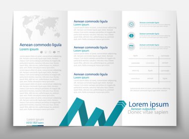 Broşür kapak sunu soyut geometrik arka plan, A4 boyutu mavi kat küme teknoloji yıllık rapor broşür afiş tasarım şablonu vektör düzeninde