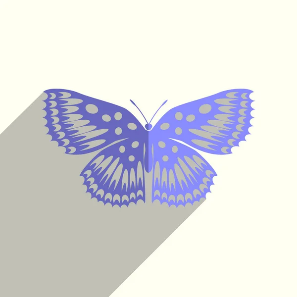 Papillon icônes plates avec de l'ombre. Illustration vectorielle — Image vectorielle