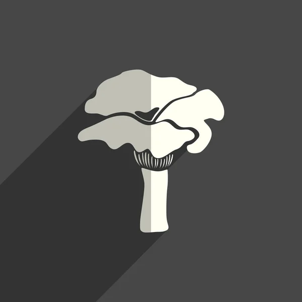 Pilze flache Ikonen mit Schatten. Vektorillustration — Stockvektor