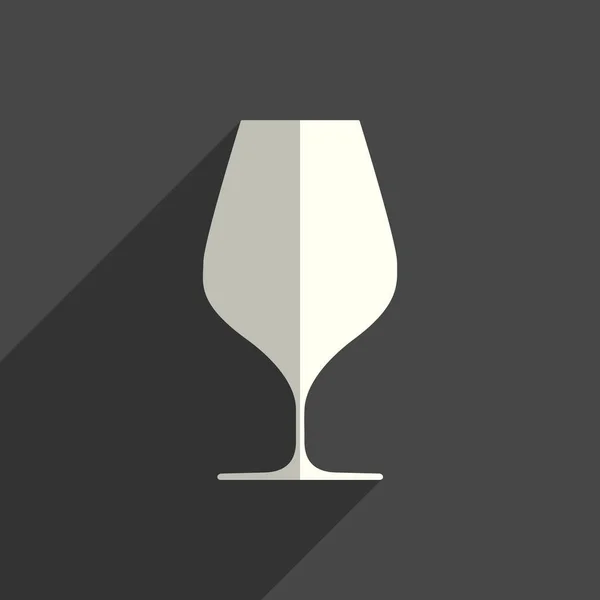 Wineglass platt ikoner med skugga. Vektorillustration — Stock vektor