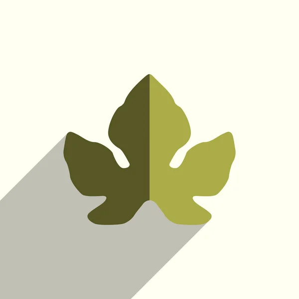 Iconos planos de hoja con de sombra. Ilustración vectorial — Vector de stock