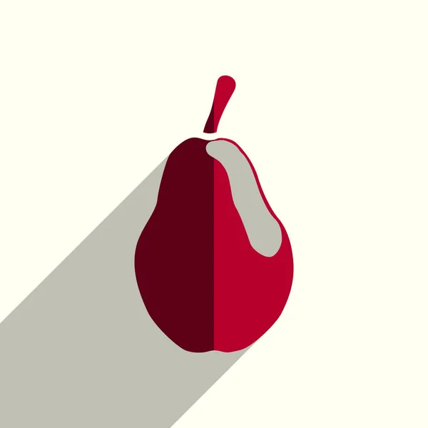 Frucht flache Symbole mit Schatten. Vektorillustration — Stockvektor