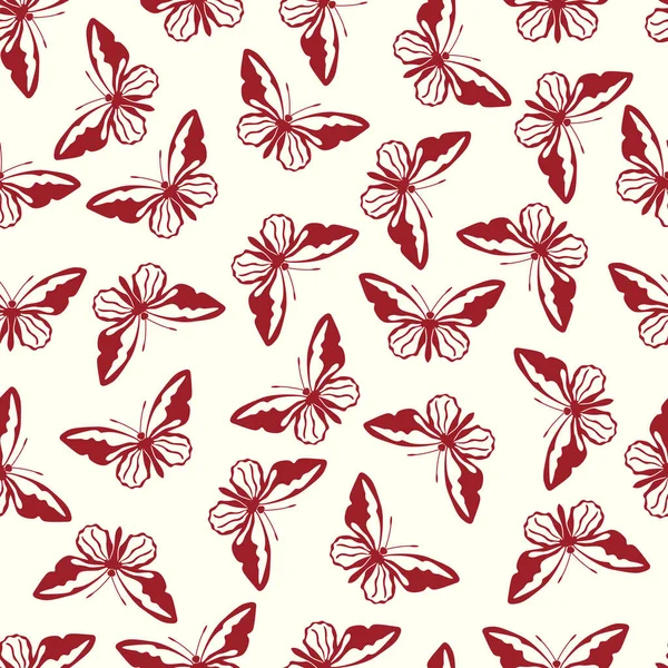 Kelebek vektör çizim Dikişsiz desen arka plan üzerinde