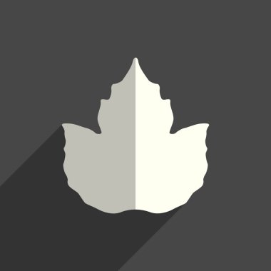 Yaprak düz simgeleri ile gölge. Vektör çizim