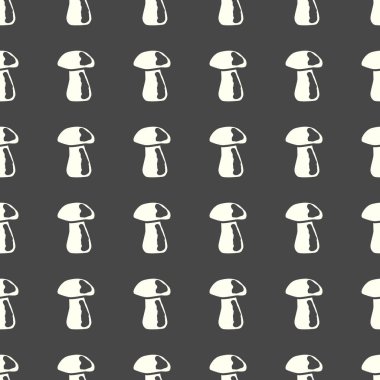 Mantar Dikişsiz desen arka plan illüstrasyon vektör