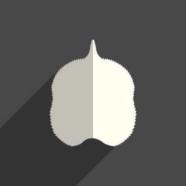 Yaprak düz simgeleri ile gölge. Vektör çizim