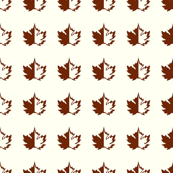 Leaves vector illustration on a seamless pattern background — Stock Vector