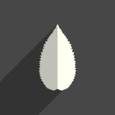 Yaprak düz simgeleri ile gölge. Vektör çizim