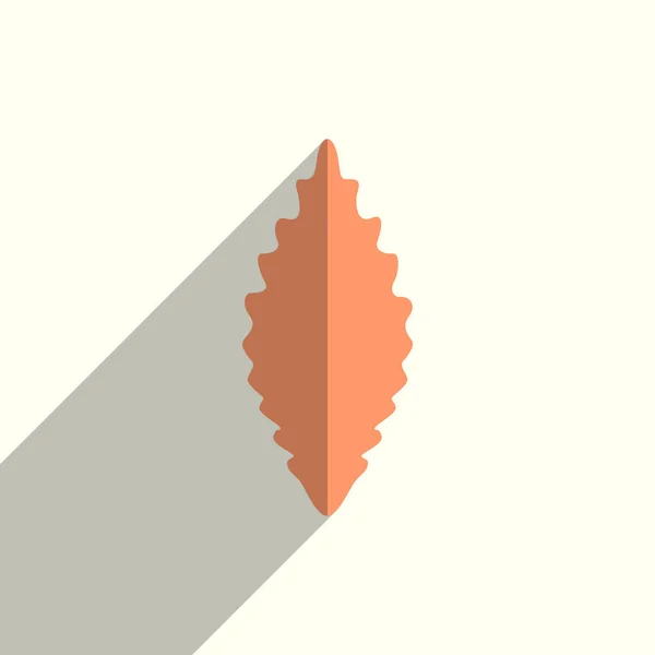 Iconos planos de hoja con de sombra. Ilustración vectorial — Vector de stock