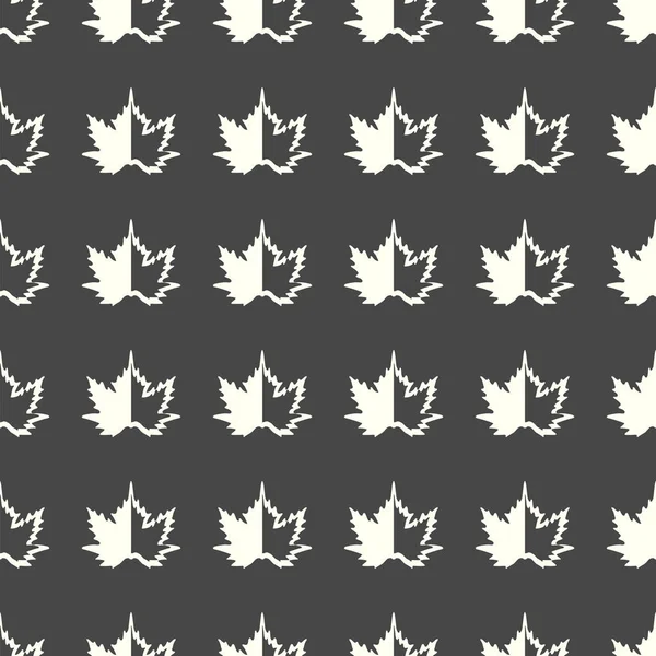 Leaves vector illustration on a seamless pattern background — Stock Vector