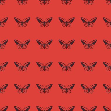 Kelebek vektör çizim Dikişsiz desen arka plan üzerinde