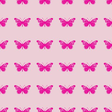 Kelebek vektör çizim Dikişsiz desen arka plan üzerinde