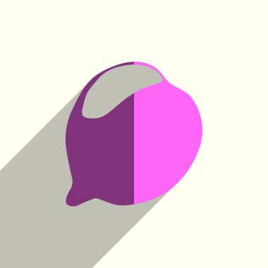 Meyve düz simgeleri ile gölge. Vektör çizim