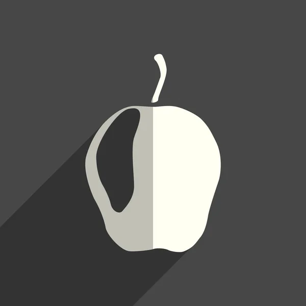 Frucht flache Symbole mit Schatten. Vektorillustration — Stockvektor