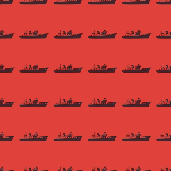 シームレスなパターン背景の海輸送ベクトル図 — ストックベクタ