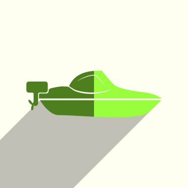 Deniz taşıma düz simgeleri ile gölge. Vektör çizim