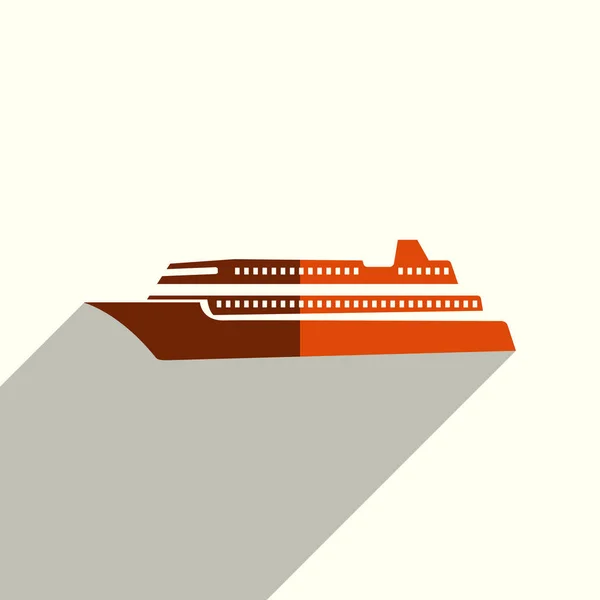 Transporte marítimo iconos planos con de sombra. Ilustración vectorial — Archivo Imágenes Vectoriales