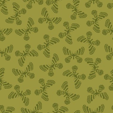 Kelebek vektör çizim Dikişsiz desen arka plan üzerinde