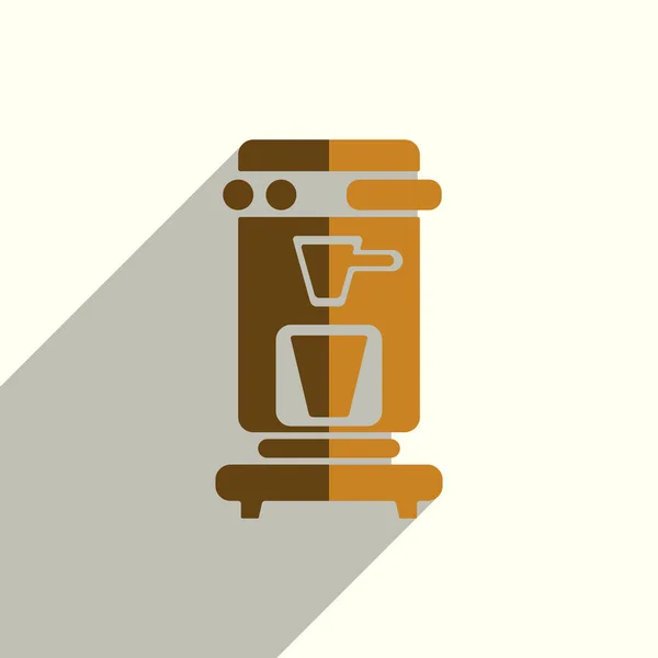 Iconos de café plano con de sombra. Ilustración vectorial — Vector de stock