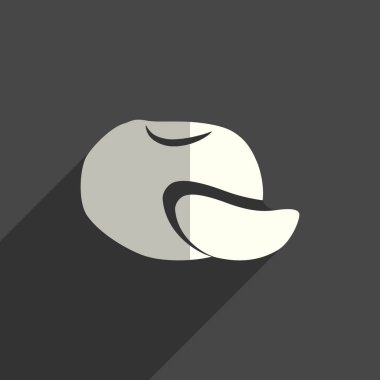 Meyve düz simgeleri ile gölge. Vektör çizim