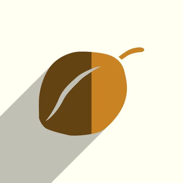 Fruit plat pictogrammen met schaduw. Vectorillustratie — Stockvector