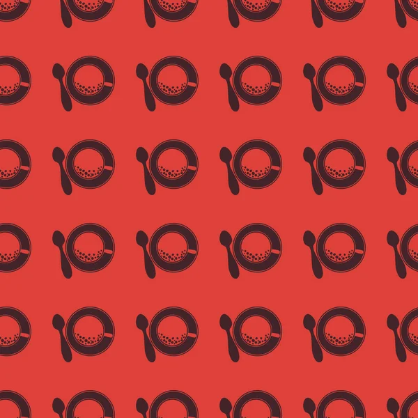 Kahve vektör çizim Dikişsiz desen arka plan üzerinde