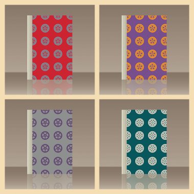 Araba tekerlek ve kitap. Nesnenin gerçekçi görüntü