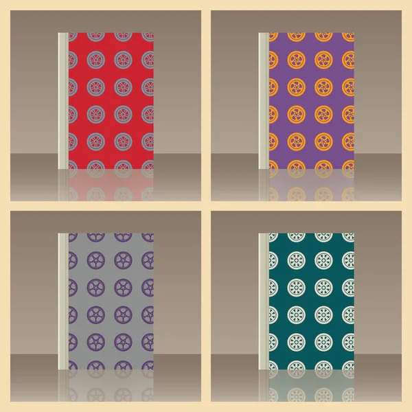 Araba tekerlek ve kitap. Nesnenin gerçekçi görüntü