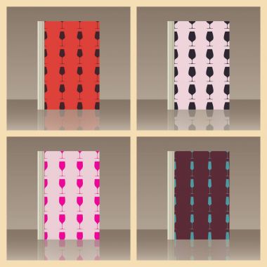 Kadehlerin ve kitap. Nesnenin gerçekçi görüntü