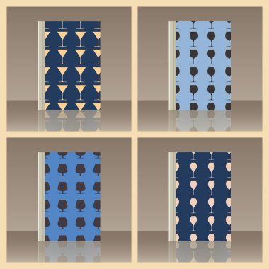 Kadehlerin ve kitap. Nesnenin gerçekçi görüntü