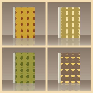 Kadehlerin ve kitap. Nesnenin gerçekçi görüntü