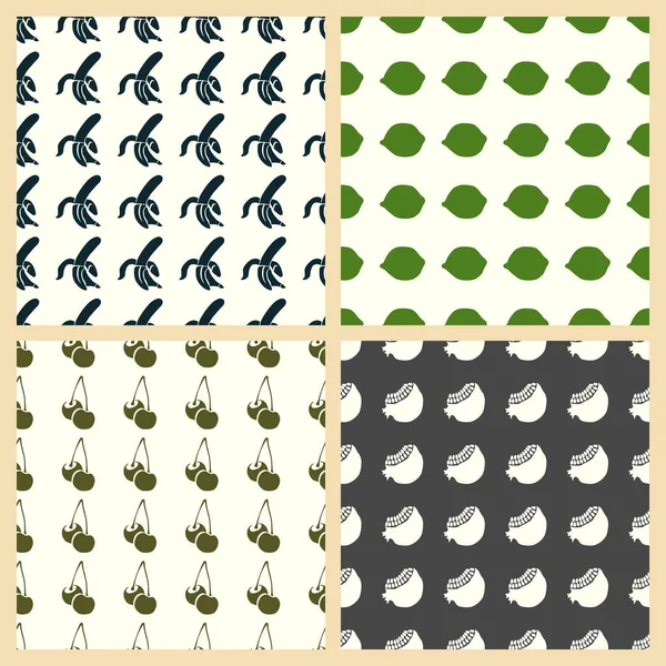 フルーツ ベクトルのシームレスなパターンの背景イラスト — ストックベクタ