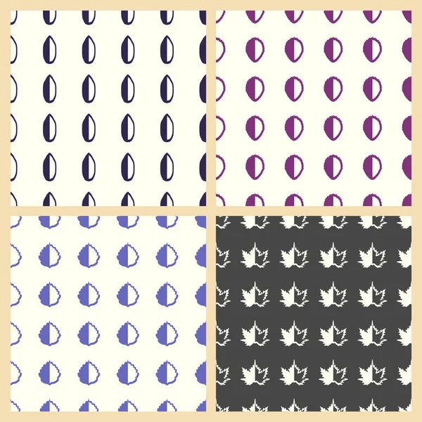 葉ベクターのシームレスなパターン背景のイラスト — ストックベクタ