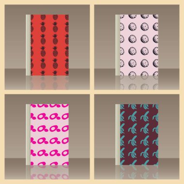 Meyve ve kitap. Nesnenin gerçekçi görüntü