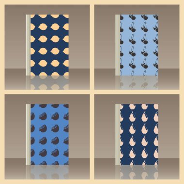 Meyve ve kitap. Nesnenin gerçekçi görüntü