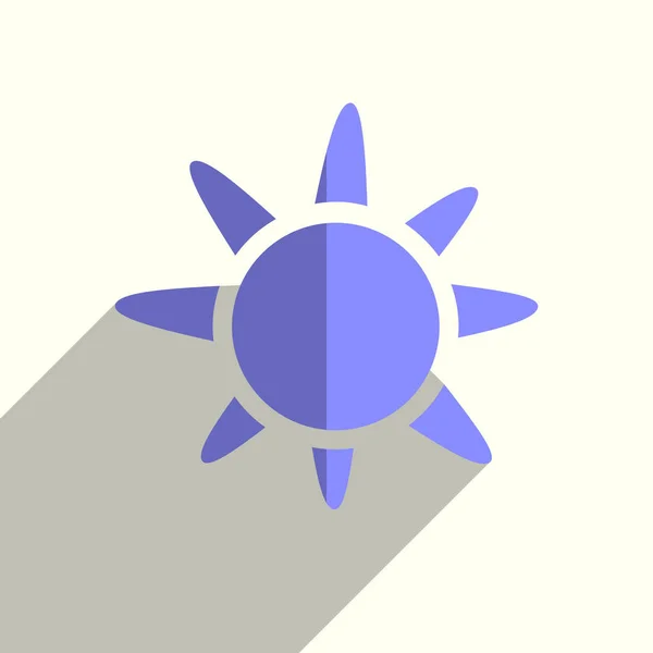 Solen platt ikoner med skugga. Vektorillustration — Stock vektor