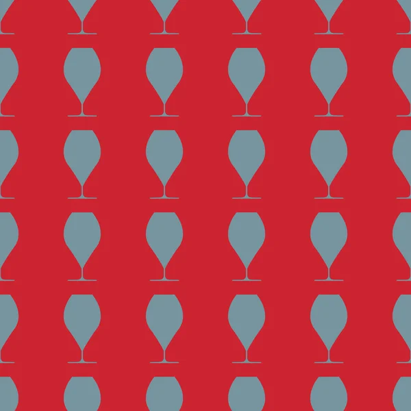 Wineglas Vektor Illustration auf einem nahtlosen Muster Hintergrund — Stockvektor