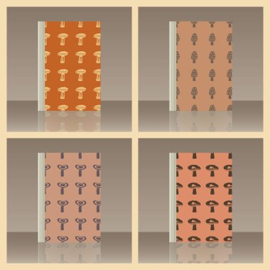 Mantar ve kitap. Nesnenin gerçekçi görüntü