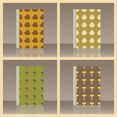 Mantar ve kitap. Nesnenin gerçekçi görüntü