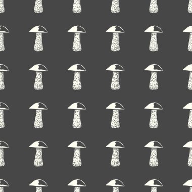 Mantar Dikişsiz desen arka plan illüstrasyon vektör