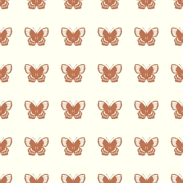 Butterfly vector illustration on a seamless pattern background — Stock Vector