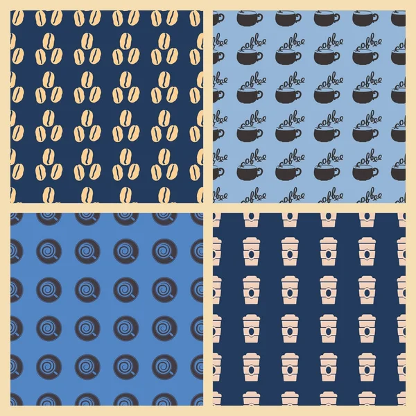 シームレスなパターン背景のコーヒーのベクトル図 — ストックベクタ