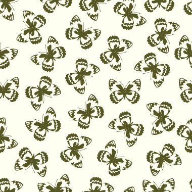 Kelebek vektör çizim Dikişsiz desen arka plan üzerinde