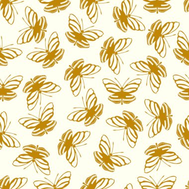 Kelebek vektör çizim Dikişsiz desen arka plan üzerinde