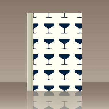 Kadehlerin ve kitap. Nesnenin gerçekçi görüntü