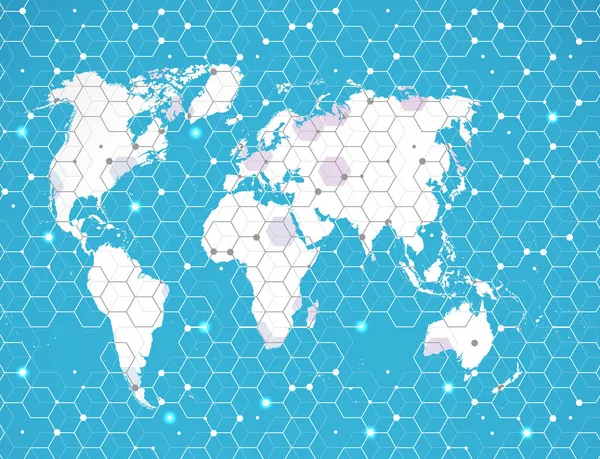 Mapa geográfico abstracto como elemento de diseño — Vector de stock