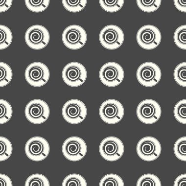 Kahve vektör çizim Dikişsiz desen arka plan üzerinde