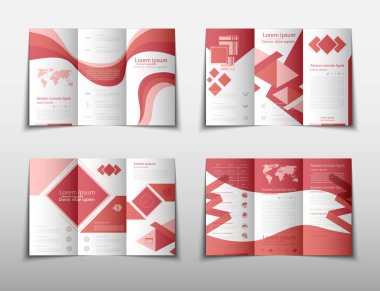 Broşür kapak sunu soyut geometrik arka plan, A4 boyutu kat küme teknoloji yıllık rapor broşür afiş tasarım şablonu vektör düzeninde